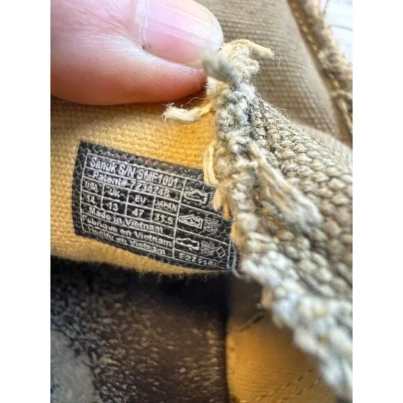 Sanuk Mens 14 Vagabond Sidewalk Surfer Brown Canvas Lightweight Loafer Shoes - Picture 8 of 9